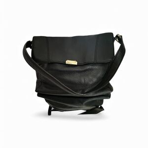 Talbots Black Leather Crossbody Bag
